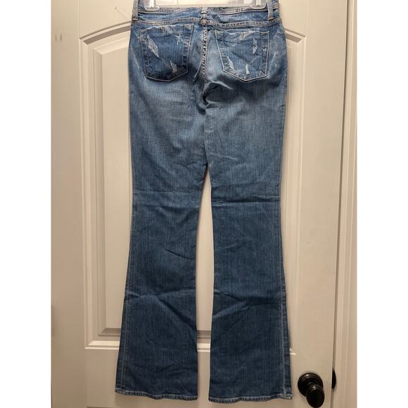 Boston Proper Women’s High Waisted Cotton Stretch Bootcut Denim Jeans Sz 8 Blue - Picture 4 of 6